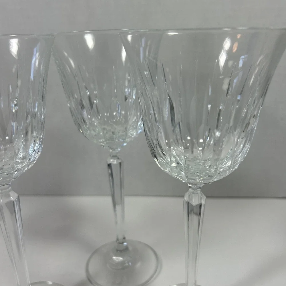 Set‎ Of 3 Mikasa Interlude 8 Inch Clear Wine Goblet Glasses